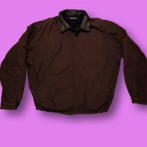 Vintage Nautica Suede Leather Heavy Jacket